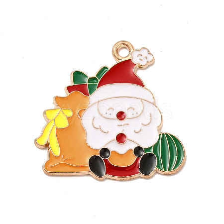 Christmas Theme Alloy Enamel Pendants ENAM-C010-01A-1