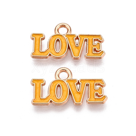 Valentine's Day Theme Alloy Enamel Pendants ENAM-T020-50D-04-1