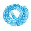 Transparent Crackle Glass Beads Strands GLAA-Q108-04A-03-2