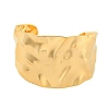 Ion Plating(IP) 304 Stainless Steel Textured Wide Open Cuff Bangles BJEW-S151-01G-01-2