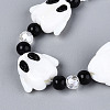 Halloween Theme Handmade Lampwork Beads Strands LAMP-N028-17B-3