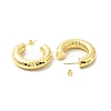 Brass C-shape Stud Earrings EJEW-G327-05G-2