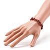 Natural Red Jasper Chip Beads Stretch Bracelets for Children BJEW-JB06388-09-3