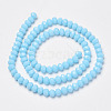 Opaque Solid Color Glass Beads Strands EGLA-A034-P10mm-D08-2