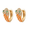 Brass Micro Pave Cubic Zirconia Earrings EJEW-E309-05G-2