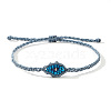 Adjustable Evil Eye Polyester Cord Braided Bracelets for Men Women BI7988-6-1