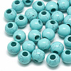 Dyed Synthetic Turquoise Beads X-G-T092-12mm-15-1
