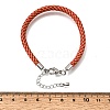 Braided Round Polyester Cord Bracelet Makings FB-CBAEDA0-01P-4