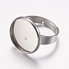 Tarnish Resistant Adjustable 304 Stainless Steel Finger Rings Components LS-STAS-I097-037C-P-2