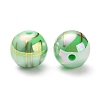 UV Plating Rainbow Iridescent Acrylic Beads PACR-E001-02A-3