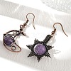 Natural Amethyst Dangle Earrings G-H359-07R-09-1