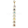 Chakra Natural & Synthetic Gemstone Pendant Decorations HJEW-TA00051-1