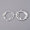 Alloy Open Back Bezel Pendants PALLOY-WH0065-76S-1