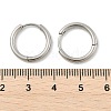 Tarnish Resistant 202 Stainless Steel Huggie Hoop Earrings EJEW-F111A-17mm-P-3