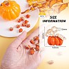30 Pieces Thanksgiving Pumpkin Charms Pendant Fall Theme Charm 3D Orange Pumpkin Charms for Jewelry Necklace Bracelet Earring Making Crafts JX295A-7