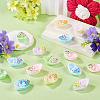 30Pcs 5 Colors Resin Ship with Flower Miniature Ornaments AJEW-TA0005-86-6