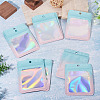 40Pcs Rectangle Glitter Holographic Plastic Resealable Packaging Bags ABAG-TA0001-97B-03-4