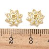 Rack Plating Brass Micro Pave Cubic Zirconia Bead Caps KK-K293-23C-G-2