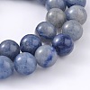 Dyed & Heated Natural Blue Aventurine Round Bead Strands X-G-M248-8mm-01-2