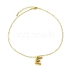 Ion Plating(IP) Initial Letter 304 Stainless Steel Pendant Necklace NJEW-R265-05G-E-2