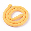 Flat Round Handmade Polymer Clay Beads CLAY-R067-8.0mm-15-2