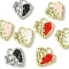 8Pcs 4 Colors Alloy Enamel Pendants ENAM-FS0001-70-3