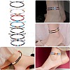 14Pcs 14 Style Glass Seed & 303 Stainless Steel Braided Bead Bracelets and Anklets Set SJEW-SW00003-07-3