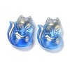 Electroplate Glass Cabochons EGLA-D007-04F-2