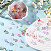 100Pcs Transparent Spray Painted Glass Beads GLAA-CJ0001-62-5