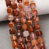 Natural Red Rabbit Hair Rutilated Quartz Beads Strands GG-CBAC972-A12-01-1