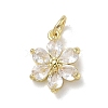 Brass with Rhinestone Charms KK-CBAD872-01G-09-1
