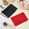 2Pcs 2 Colors Litchi Print PU Leather Zip Pouches ABAG-CP0001-08B-4