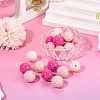 20Pcs 4 Colors Opaque Acrylic Beads MACR-TA0002-51B-4