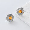 304 Stainless Steel Resin Stud Earrings for Women OH3456-7-1