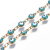 3.28 Feet 304 Stainless Steel Enamel Chains X-CHS-P006-02G-02-2