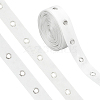10 Yards Polyester Satin Herringbone Ribbons with Eyelet Rings OCOR-PH0005-36B-01-1