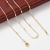 Brass Satellite Chains Necklaces for Women NJEW-D302-33G-2
