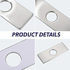 Rectangle Stainless Steel Faucet Hole Covers STAS-WH20001-18B-P-5