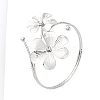 Flower Alloy Arm Cuff Bangles for Girl Women LS-AJEW-A063-01A-P-4