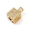 Brass Micro Pave Cubic Zirconia Pendants KK-F919-10A-G-3