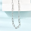 4MM 304 Stainless Steel Textured Paperclip Chain Necklaces for Man and Women SA-CBAB767-10P-2