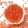 3/0 Baking Paint Transparent Colours Glass Round Beads SEED-L011-13A-13-2