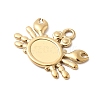 304 Stainless Steel Pendant Cabochon Settings STAS-B113-09G-01-2