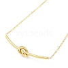 Ion Plating(IP) 304 Stainless Steel Knot Pendant Necklaces for Women NJEW-K276-23G-1