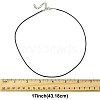 36Pcs Black Waxed Cord Necklace Making NCOR-FS0001-05P-5