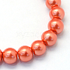 Baking Paint Glass Pearl Round Bead Strands HY-Q003-10mm-38-2