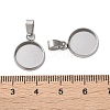 304 Stainless Steel Pendant Cabochon Settings STAS-L282-010P-04-3