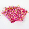 Heart Printed Organza Bags OP-R022-7x9-08-2