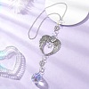 Glass Round Hanging Suncatchers HJEW-JM04608-1