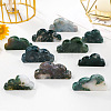 Natural Moss Agate Display Decorations G-PW0004-05-2